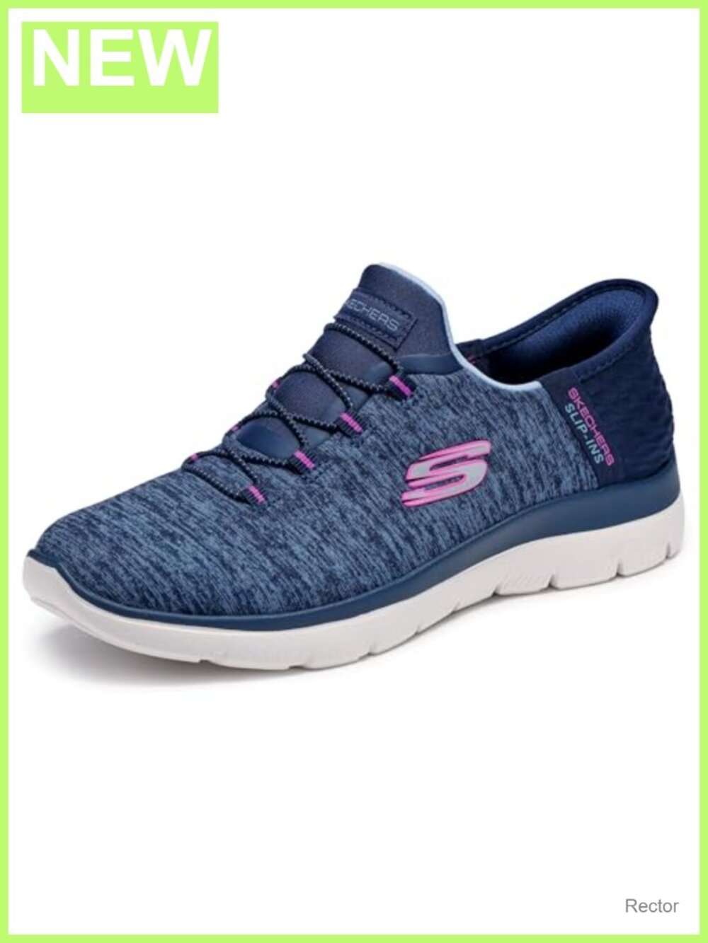 Women's Slip-On Sneakers Air-Cooled Memory Foam Heather Jersey Knit Hands-Free